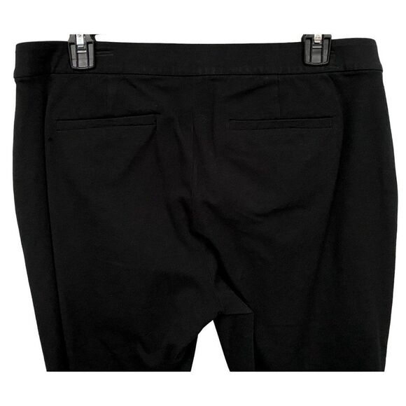 J. Jill Black Premium Bi-Stretch Mid Rise Pants Slim Tapered Leg Trousers Sz 12 - Picture 3 of 6